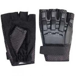 Paintball Gloves Half Finger, Black Color